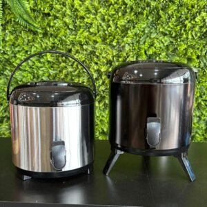 Garrafa Térmica Botijão 5,5 Litros – Inox ou Preta com Pés Retráteis